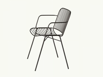 SHADE 626 - Steel chair with armrests by Et al. - view 3